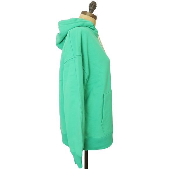 EVERLANE The Track Organic Cotton Hoodie Sweatshirt S Bright Jade Green NWT B62 - Picture 3 of 6